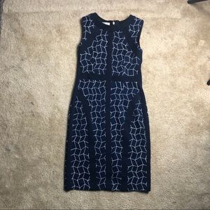 Navy & white work dress